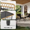 4 Piece Patio Conversation Sets, Wicker Outdoor Furniture Sets, 1 Loveseat & 2 Chairs & 1 Table, Beige - 4 of 4