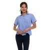 Super Triple Goose Women’s Short Sleeve Linen Shirt – Lightweight Button-Up Collared Blouse with Front Pockets - 4 of 4