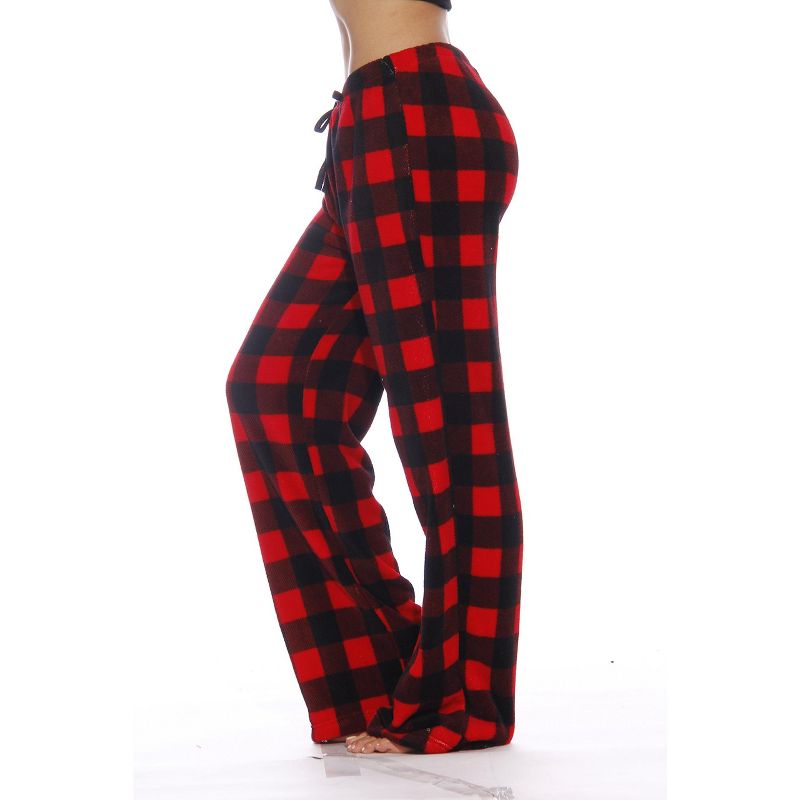 Just Love Women's Plush Pajama Pants - Soft and Cozy Sleepwear Fleece Lounge PJs - Buffalo Check, 2 of 3