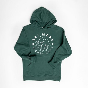 Simply Sage Market Women's Graphic Hoodie Ski More Worry Less - 1 of 2