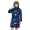 Joyfy Christmas Kids Dinosaur Robe for Boys Hooded Boys Bath Robe, Kids Christmas Pajamas - 2 of 4