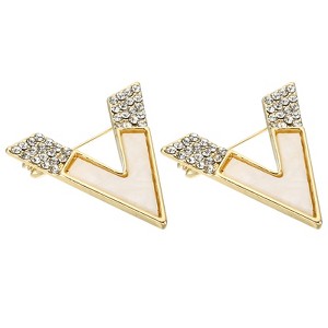 Unique Bargains Metal Artificial Brooch Clip Clasp Pin for Women Sweaters Dress 2 Pcs - 1 of 4