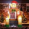 NAYSAYE Party Decoration and Accessories Inflatable Gingerbread Man Arch for Outdoor Holiday Celebrations, Brown, 31.5"*110.2"*5.6" - 2 of 4