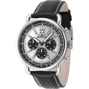 Invicta 47363 Men's Speedway Silver Tone Dial Black Strap Watch - 1 of 2