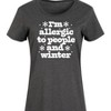Women's - Instant Message - Winter Graphic T-shirt Dress - 2 of 4