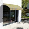 Resenkos Patio Awning, Outdoor Sun Shade Shelter Cover Awnings,8' x 6.6' Patio Retractable Awning, Manual Exterior Sun Shade Deck Window Cover, Mixed - 2 of 4