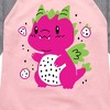 Girls' - Instant Message - Dragonfruit Shirt Tail Raglan Graphic T-shirt - 2 of 4