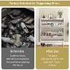 CIPACHO Entryway Slim Hidden Shoe Cabinet 2 Flip Drawers Metal Leg Narrow Organizer for Closet Hallway - 3 of 4
