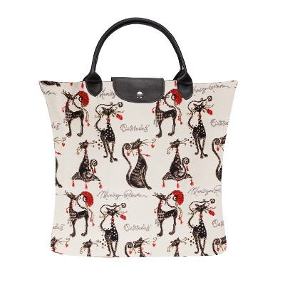 Signare USA Marilyn Robertson Catitudes Foldaway Grocery Bag