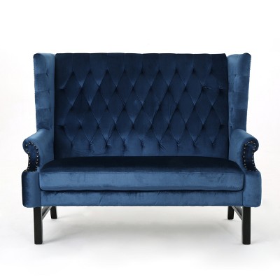 Nolie High Back Loveseat Cobalt - Christopher Knight Home