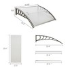 Karl Home | 39.8 in. W x 9.84 in. D Polycarbonate Cover Convex Window Awning - 2 of 4