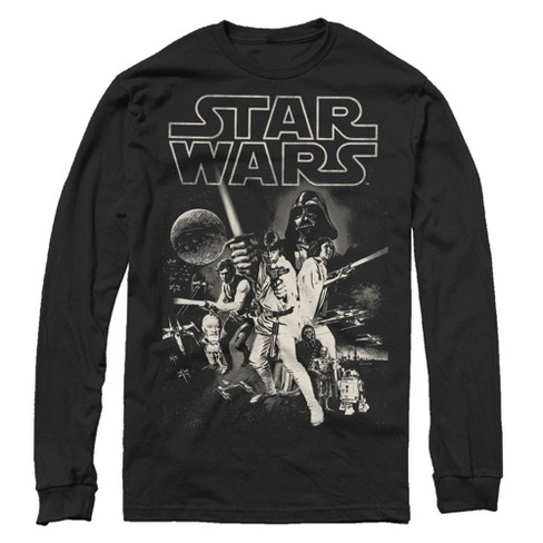 Men's Star Wars Classic Poster Long Sleeve Shirt : Target