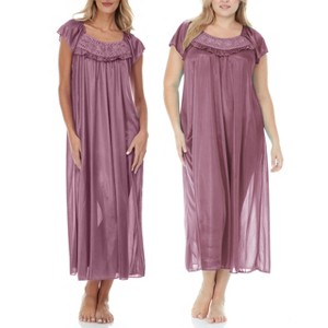 Ezi Satin Silk Nightgown For Women - 1 of 4