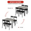 Dining Table for 4,Small Table & Chairs Set of 4,Square Dinette Set for 4,5 Piece Kitchen & Dining Room Sets for Small Space,Apartment,Home Office - 4 of 4