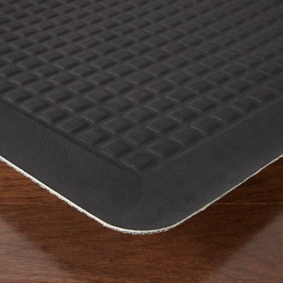 Miles Blue and White Polyester Anti-Fatigue Kitchen Mat