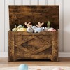 23.6" Storage Chest, Wooden Toy Storage Bench, Lift-Top Toy Chest with Safety Hinge for Entryway, Living Room, Bedroom - 4 of 4