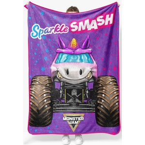 Jay Franco Monster Jam Sparkle Smash Throw Blanket - 1 of 4