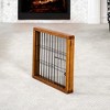 Carlson 3 Panel Freestanding Wood Cat and Dog Gate with Small Door - image 3 of 3