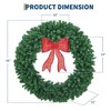 Holiday Wreath with Bow, Pre-Lit Winter Door Decoration, Flocked Indoor Outdoor Festive Home D¨¦cor, Easy to Hang - 2 of 4