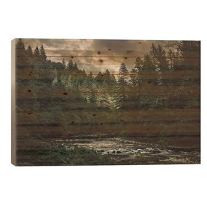Pacific Northwest River and Trees Wood Print by Nature Magick - iCanvas - 1 of 3