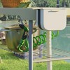 Resenkos Tan Folding Fish Cleaning Table with Sinks, Portable Camping Sink Table with Faucet, Drainage Hose, Sprayer, Shelf, Drawer Brown - 2 of 4