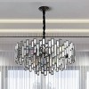 24“3-Tier Black Round K9 Crystal Chandelier - 2 of 4