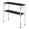 Syemin Folding Tables Portable Folding Bar Table Shelf, Tradeshow Podium Table with Carrying Bag, Heavy-Duty Patio Table, Black, 39.37"*14.96"*34.65" - 2 of 4