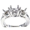 Pompeii3 Three Stone Past Present Future Diamond Ring Mount 14K - 3 of 4