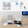 Power Strip Tower Surge Protector, 8 AC Outlets with 3 USB (1 USB C), 5 FT Flat Plug Extension Cord with 900 Joules Protection, Desk Charging Station - 2 of 4