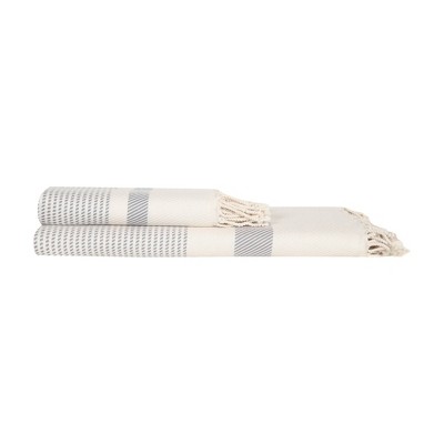 Olive & Linen Pixel Turkish Towel Set