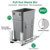 Garbage Waste Recyling Bin with Full Extension Slides, Space-Saving Design - 2 of 4