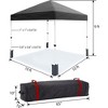 Outdoor Tent, Portable Coating Tent 10 x 10 ft, Picnic Tent, Folding Canopy Tent with Hand Bag, Waterproof Windproof UV Protection Tent, Black - 3 of 4
