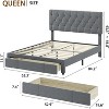Twin Platform Bed Frame with Storage Drawers, Space-Saving Solid Wooden Slats Mattress Support, No Box Spring Needed, ANoise-Free - 2 of 4
