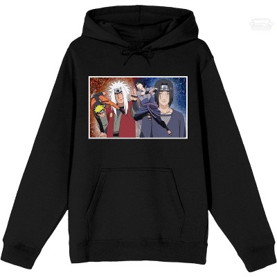 Naruto Mens Naruto Naruto Regular Fit Long Sleeve Hooded Graphic Sweatshirt - Black Small