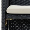 vidaXL 2-seater Sofa Black Poly Rattan, Powder-Coated Steel, Polyester - 3 of 4