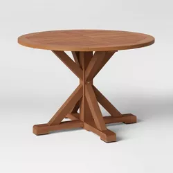 Morie Wood 4 Person Round Patio Dining Table - Threshold™