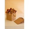 Gift Bag 10 Inch – Square Kraft Paper with Dyed Cotton Handles – Brown By kalalou - 2 of 4