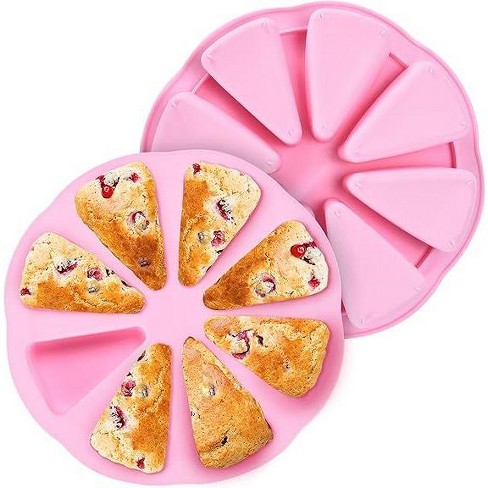 Nourished Essentials 8 Cavity Nonstick Silicone Scone Pans for Baking,Set of 2-Pink - image 1 of 4