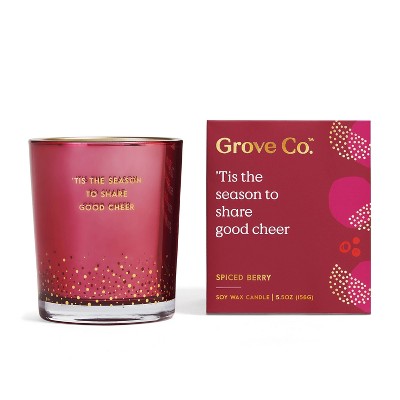 Grove Co. Sparks of Joy Candle - Spiced Berry - 5.5oz