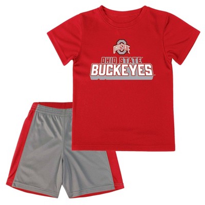 NCAA Ohio State Buckeyes Toddler Boys' T-Shirt and Shorts Set