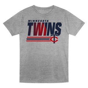 MLB Minnesota Twins Boys' Gray Poly T-Shirt - 1 of 1