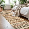 Runner Rug Vintage Distressed Geometric Hallway Carpet Machine Washable Non-Slip - 2 of 4