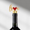 Unique Bargains Bottle Stoppers Heart with "Love" Zinc Alloy PTR Rose 3.54"x1.77"x0.79" 1 Pc - 2 of 3