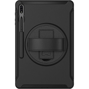 SAHARA - PROTECTION Hand Strap Series Case for Samsung Galaxy Tab S8+ - Black - 1 of 4