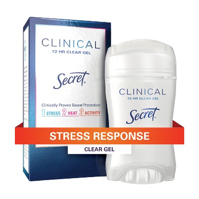 Secret Clinical Strength Clear Gel Antiperspirant and Deodorant for Women - Stress Response - 1.6oz