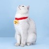 ZEZE Cozy Red Knit Bell Collar-Red - 4 of 4