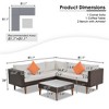 SKRAN 4-pieces Outdoor Wicker Sofa Set, Patio Furniture with Pillows, L-shape sofa set for Backyard Poolside Garden - 3 of 4