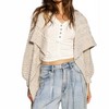 Women's Twist Weave Shawl Collar Balloon Sweater Cardigan - POL - 4 of 4
