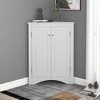 NicBex Modern Triangle Bathroom Corner Cabinet with 3 Adjustable Shelves,Freestanding Storage Cabinet with Anti-Tipping Device for Bathroom - 2 of 4