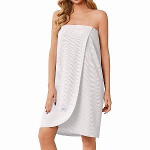 Ekouaer Waffle Robes For Women Bath Wrap Lightweight Shower Wrap Knee ...